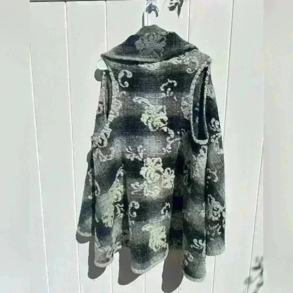 Soft Autum floral wool knit coat one SZ - Picture 6 of 7